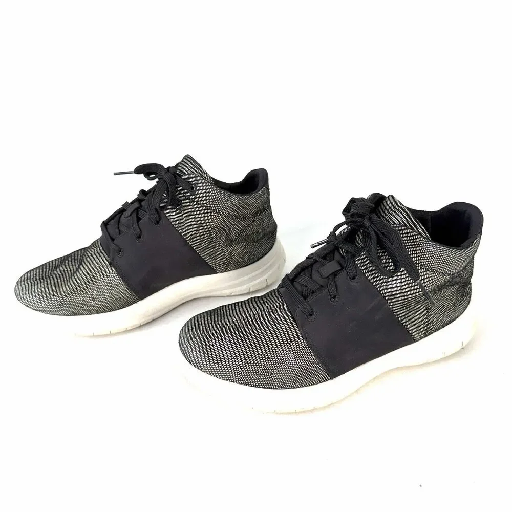 FitFlop Sporty-Pop X Lizard Print Sneakers, Black, Women's Size 7, Casual Fun